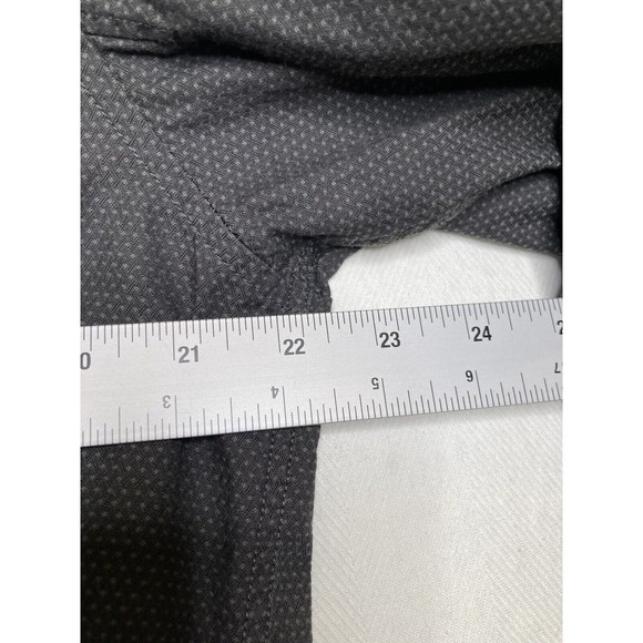 Calvin Klein Button Up Shirt Mens Size L Long Sleeve Gray Polka Dot Black Shirt - Picture 3 of 10
